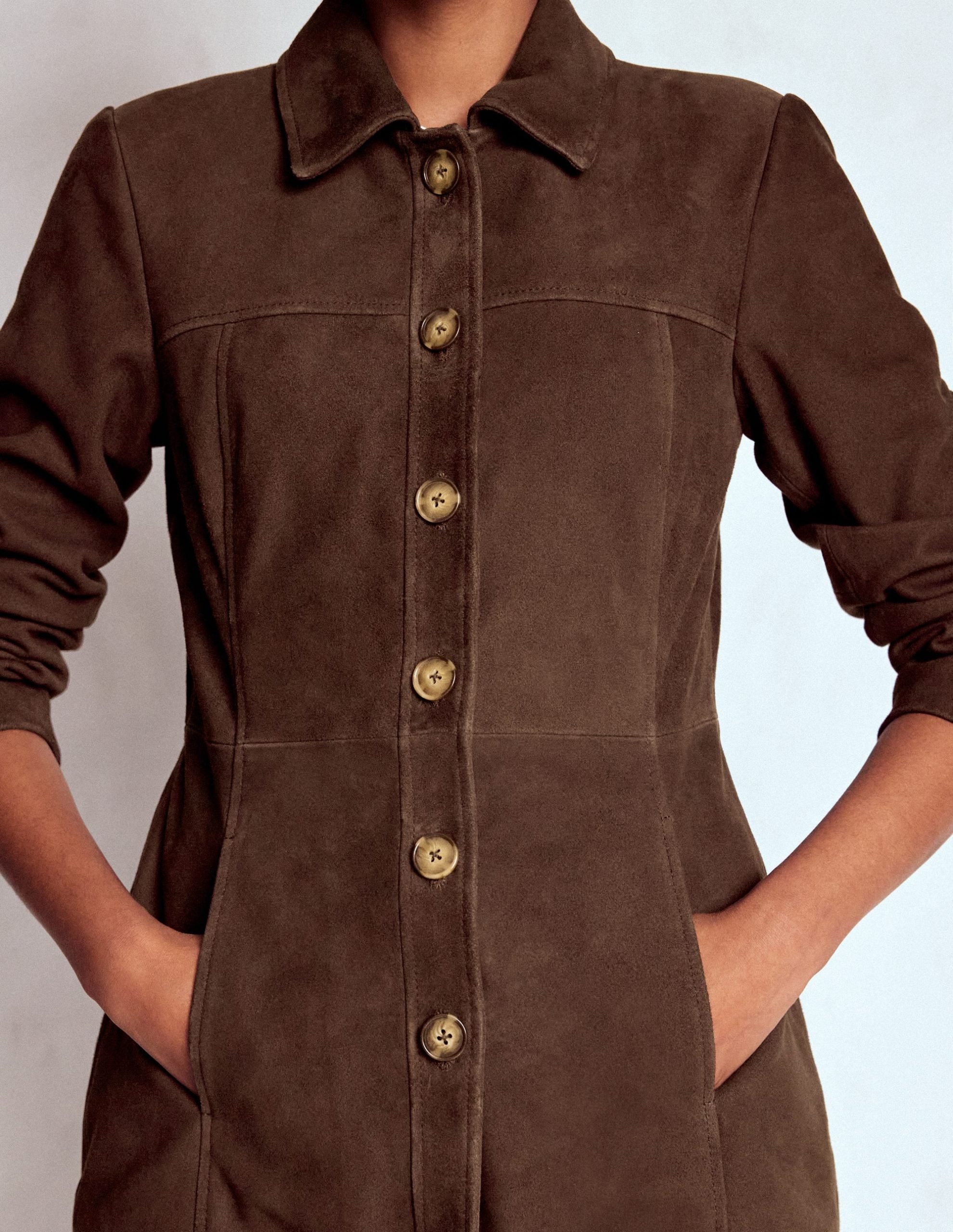 Suede Jacket-Dark Chocolate - Image 2