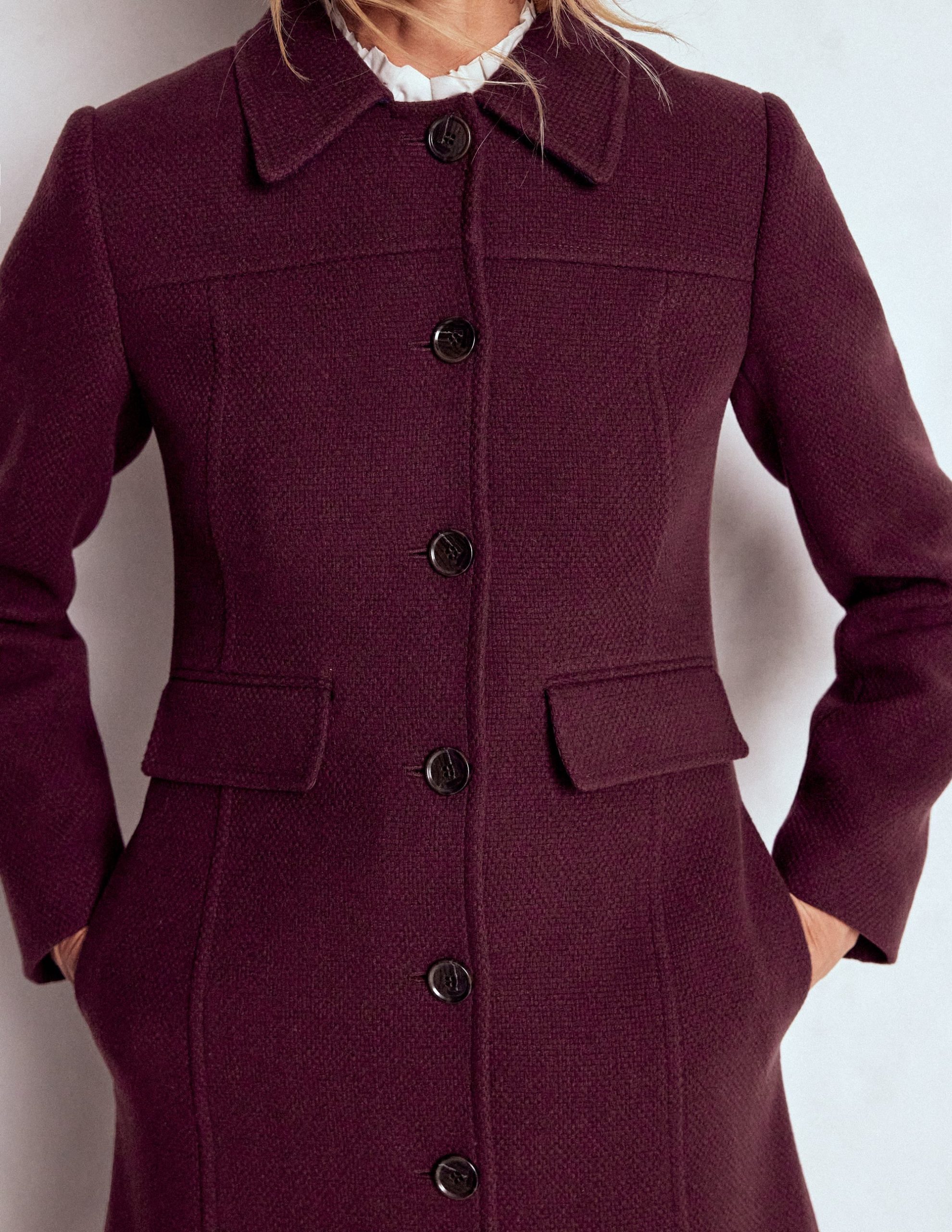 St Albans Coat-Dark Cherry - Image 2