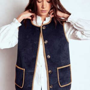 Clerkenwell Reversible Gilet-Navy. Leopard