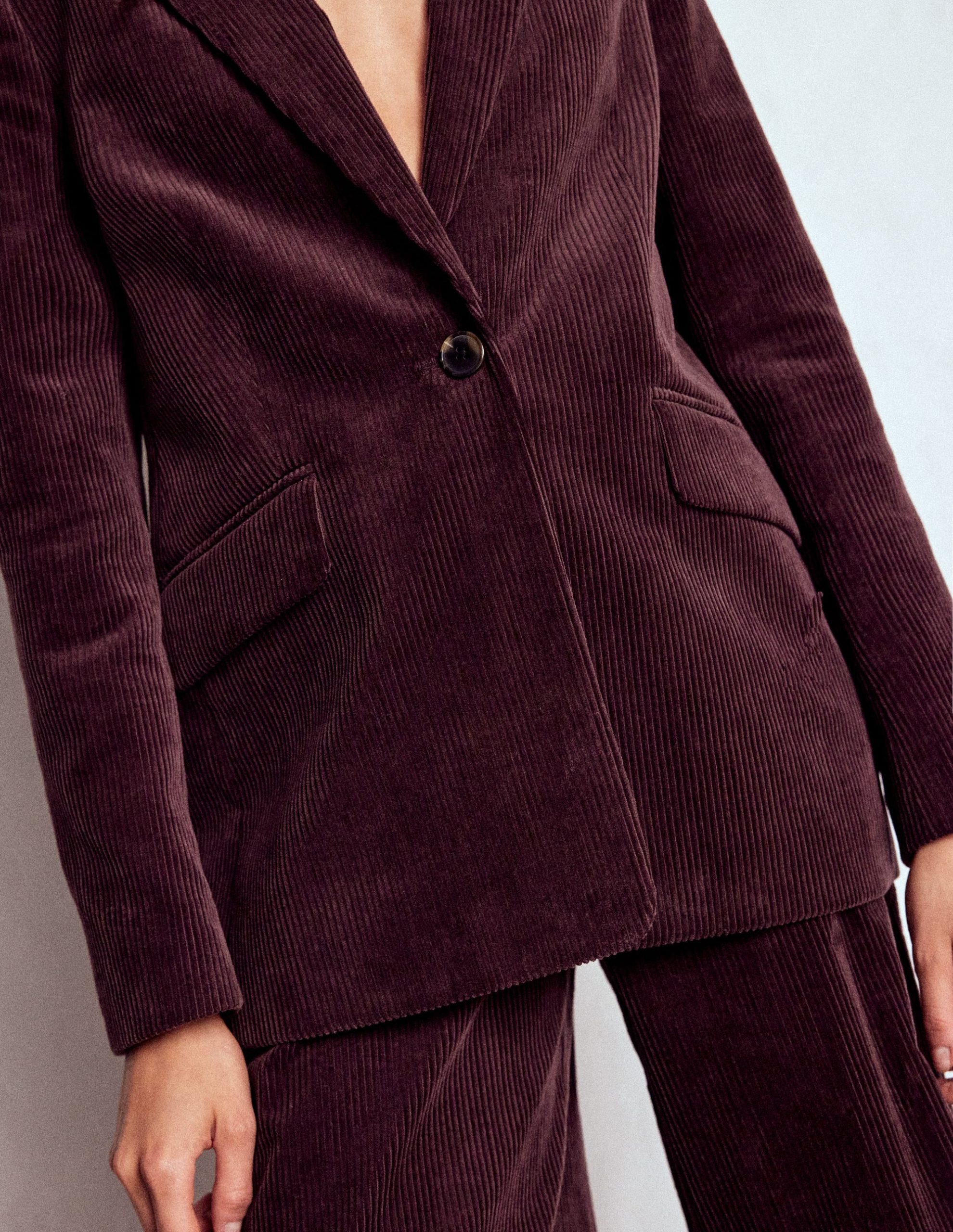 Woodbridge Cord Blazer-Deep Aubergine - Image 5