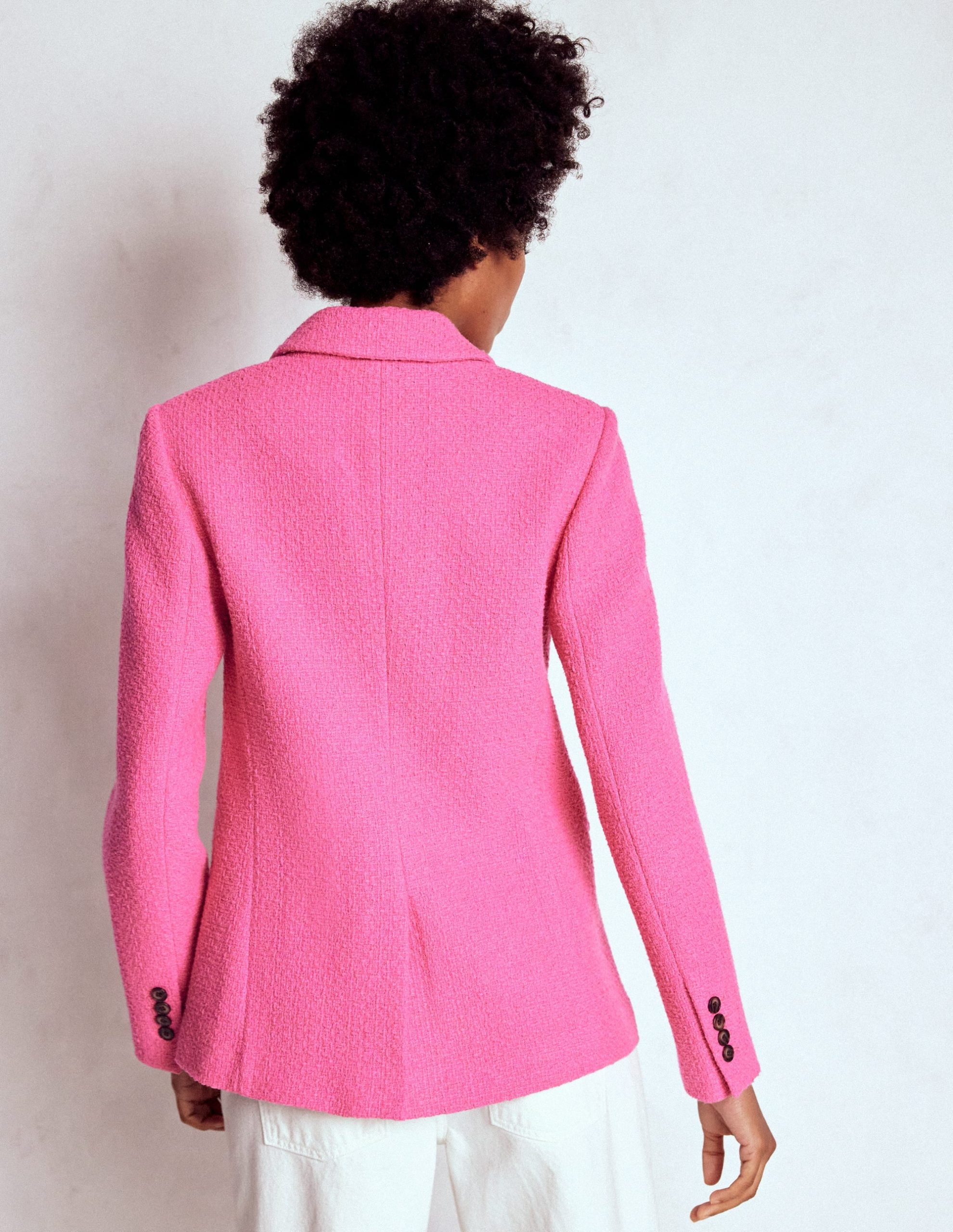 Stamford Texture Blazer-Pink Peony - Image 3