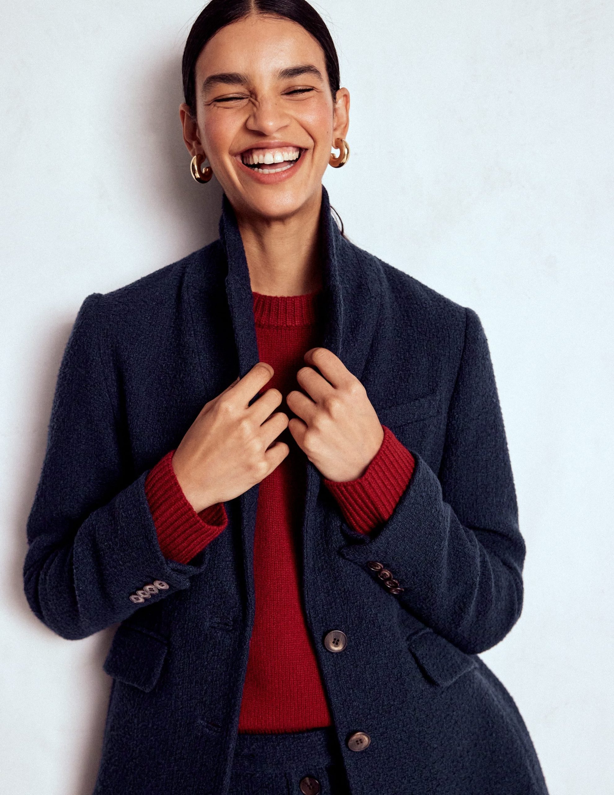 Stamford Texture Blazer-Navy Texture