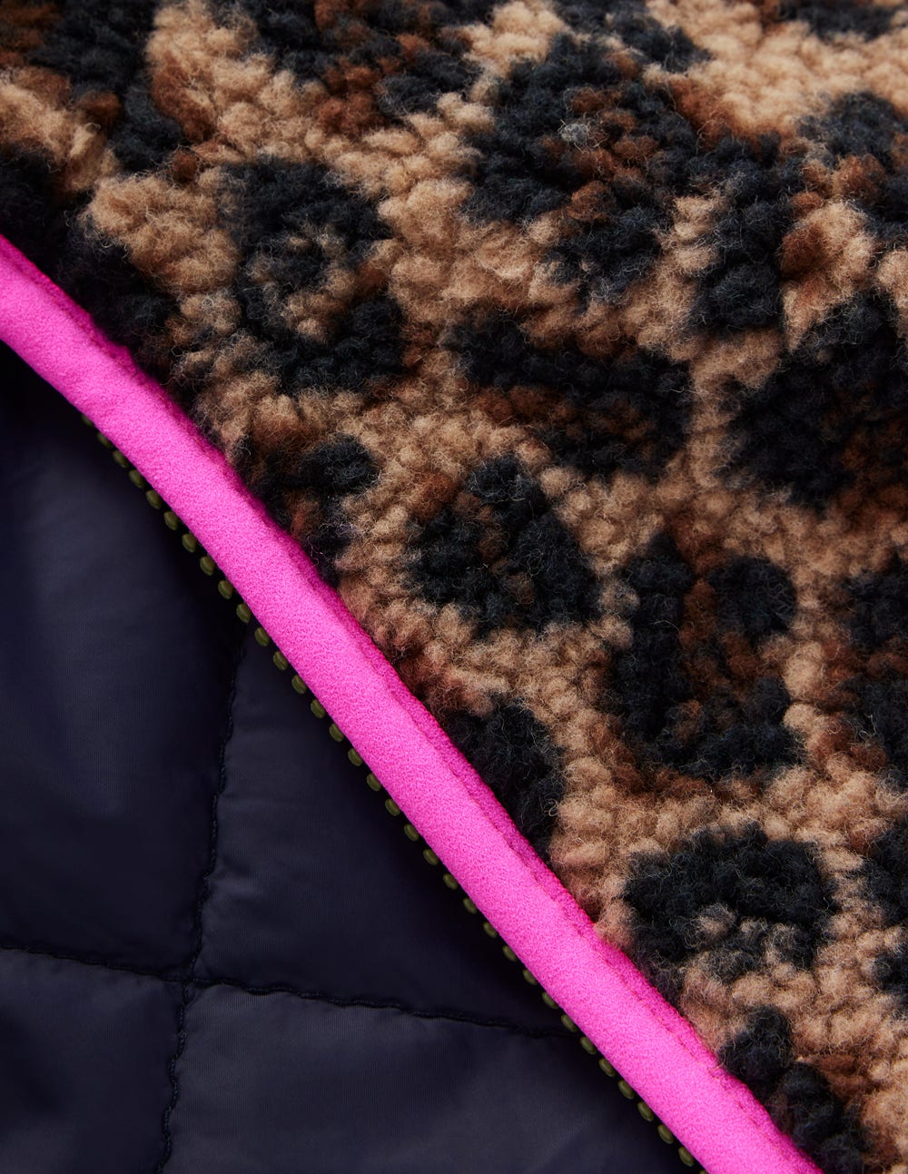 4-In-1 Hooded Parka-Green. Navy. Leopard Borg - Image 10