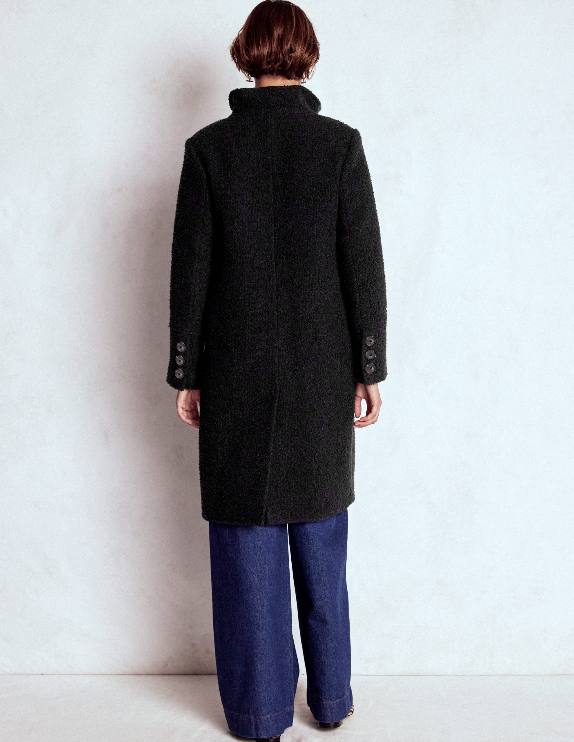 Funnel Neck Coat-Black - Image 3