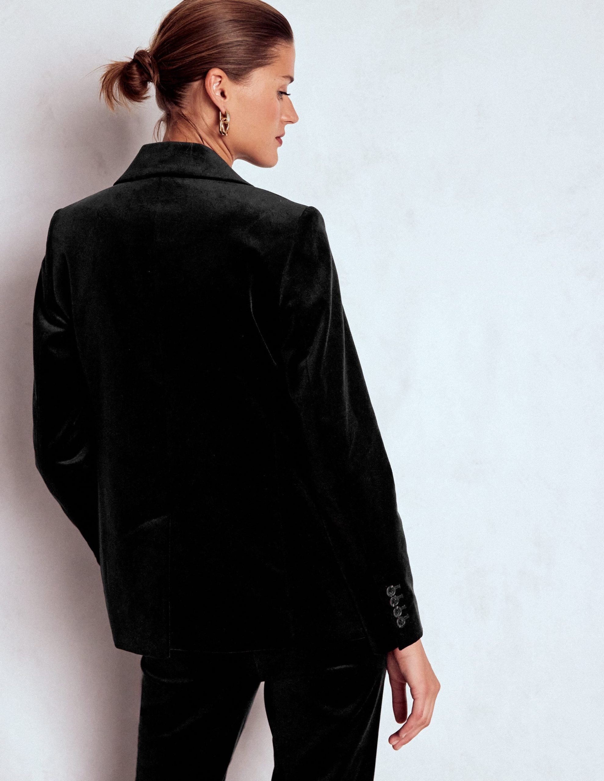 Stamford Velvet Blazer-Black - Image 3