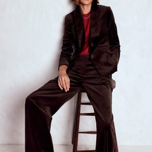 Stamford Velvet Blazer-Espresso