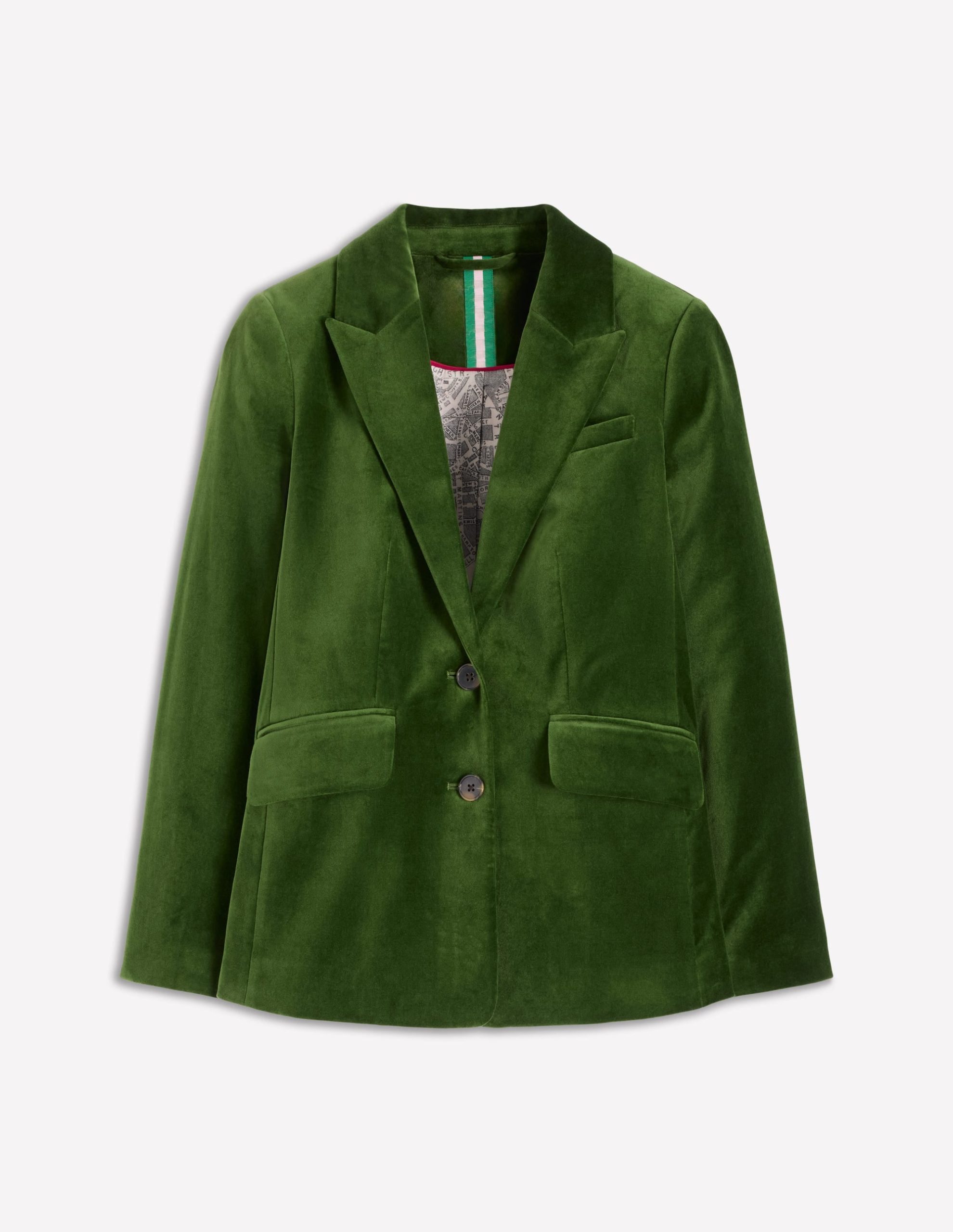 Stamford Velvet Blazer-Green Fir - Image 6