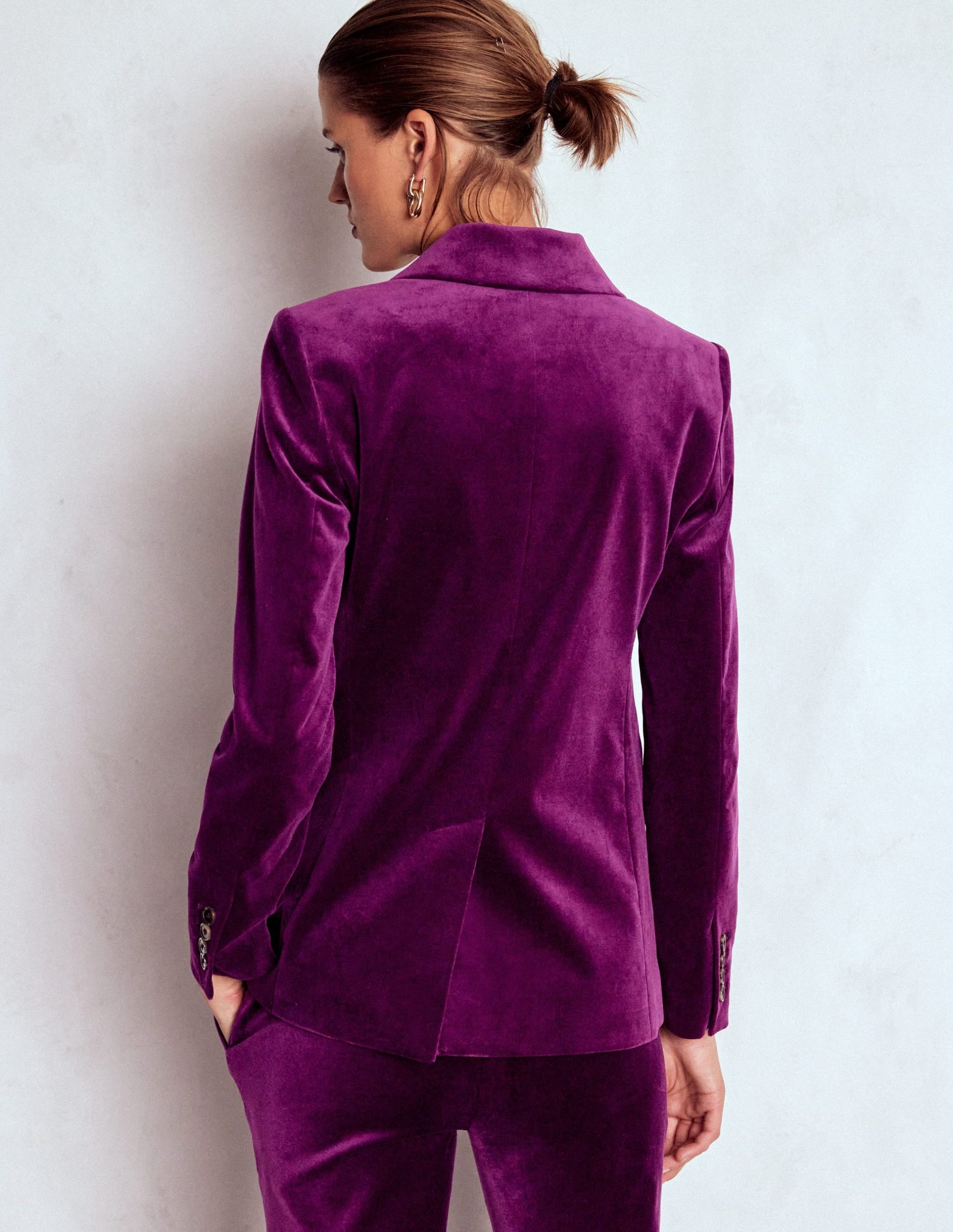Stamford Velvet Blazer-Plum Jam - Image 3