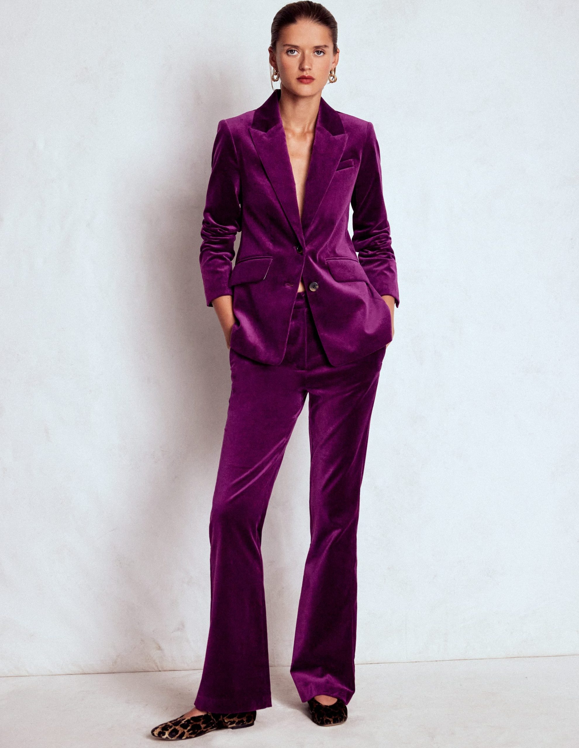 Stamford Velvet Blazer-Plum Jam - Image 4