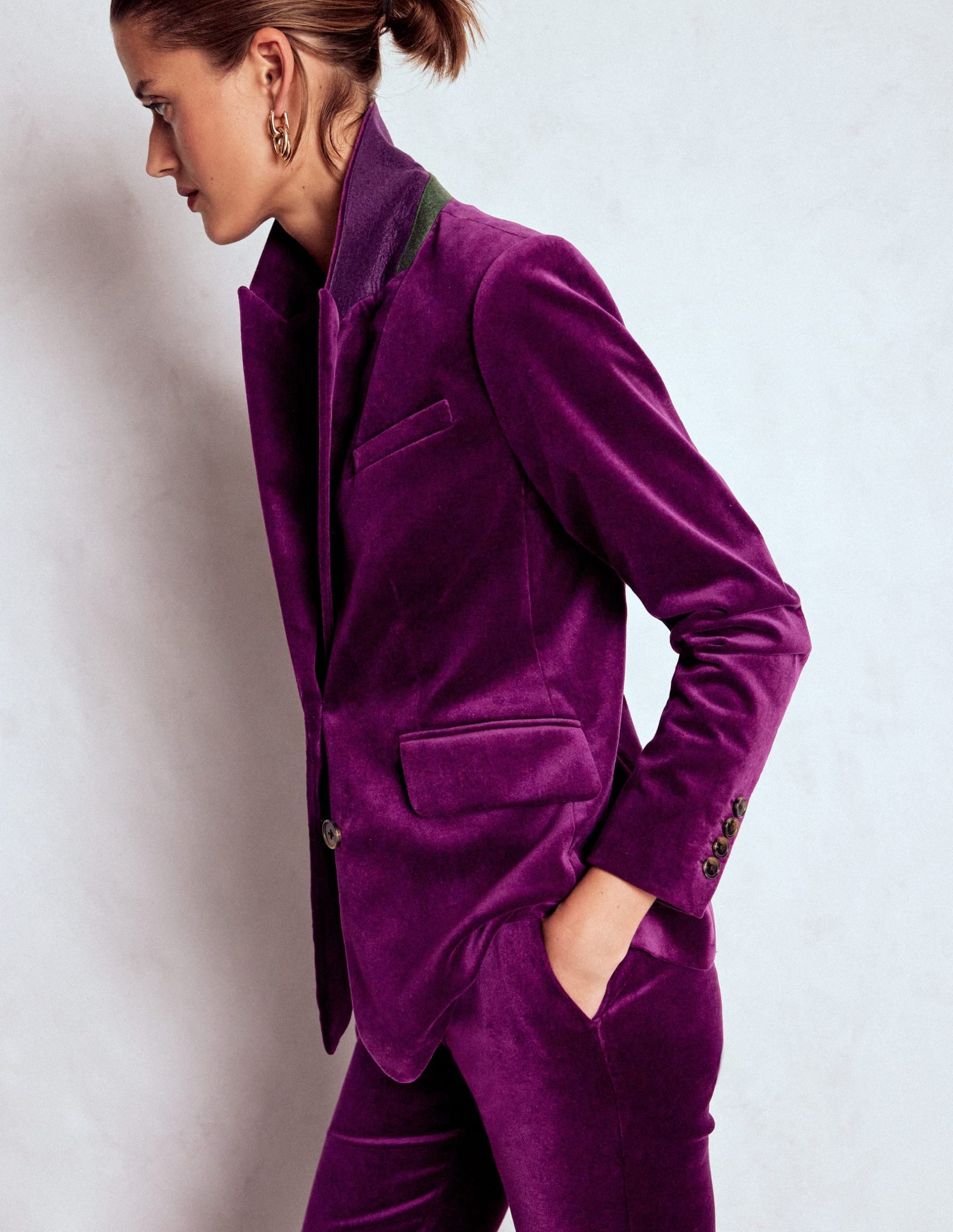 Stamford Velvet Blazer-Plum Jam - Image 6