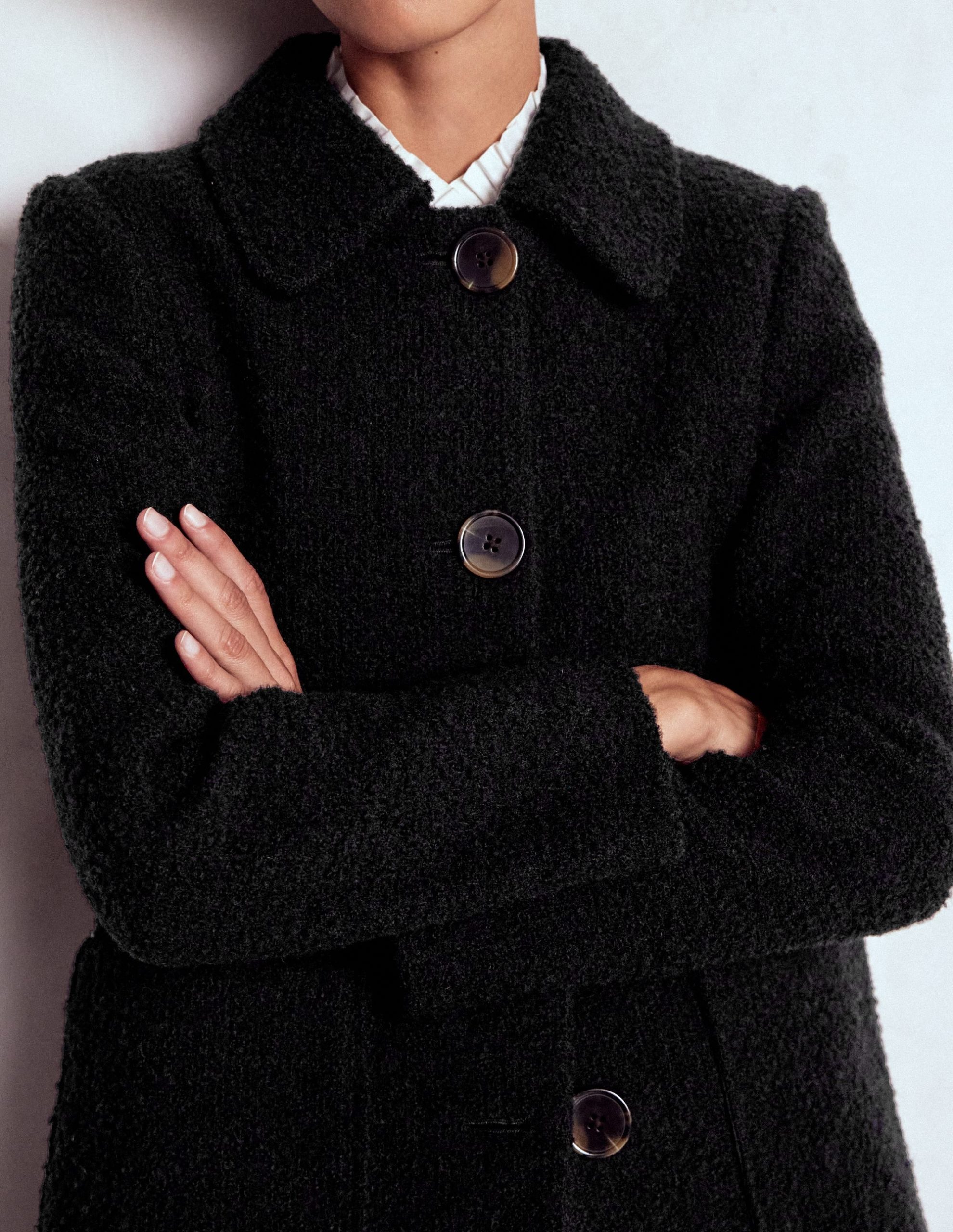 Carlisle Wool Coat-Black - Image 2
