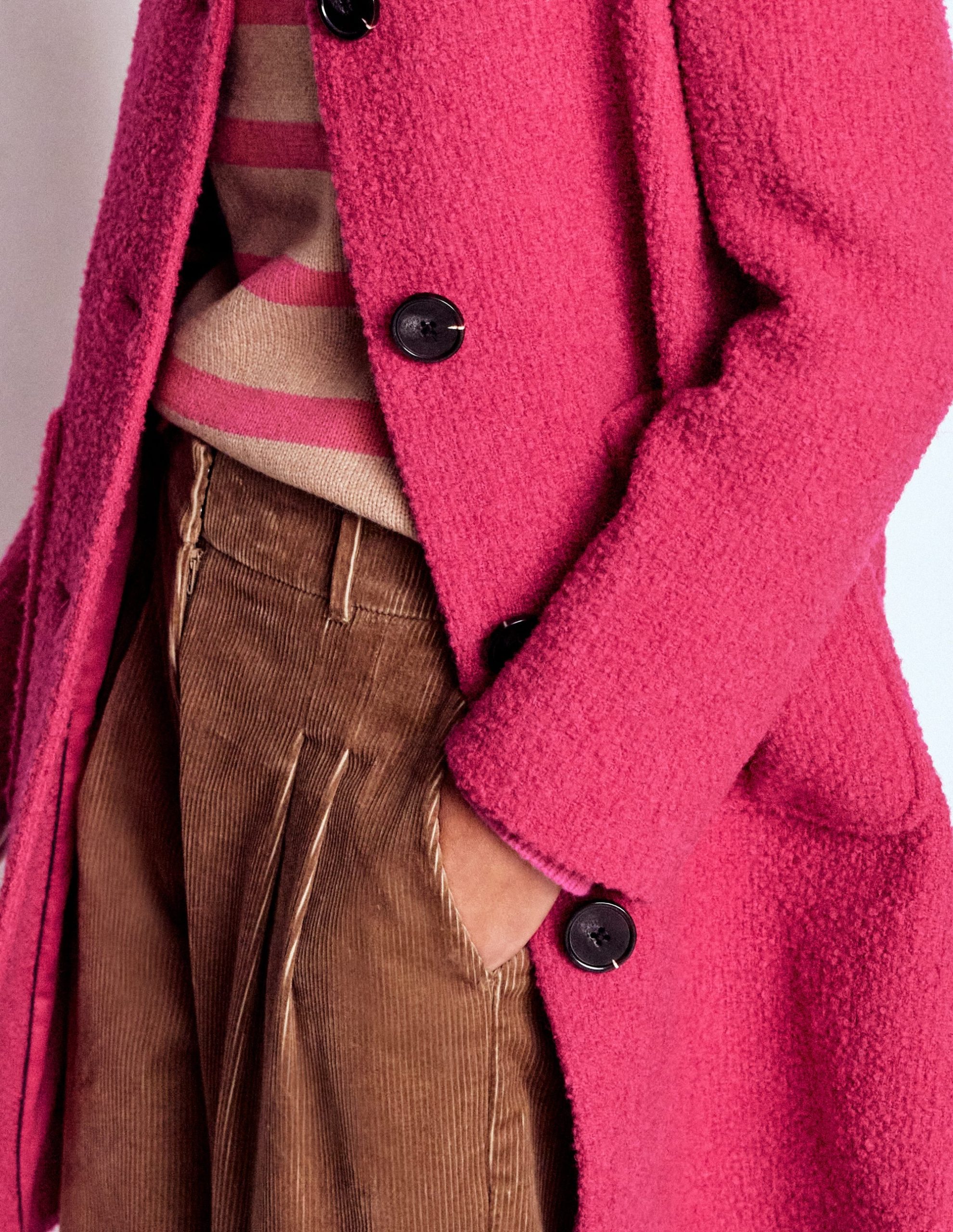 Carlisle Wool Coat-Vibrant Pink - Image 2