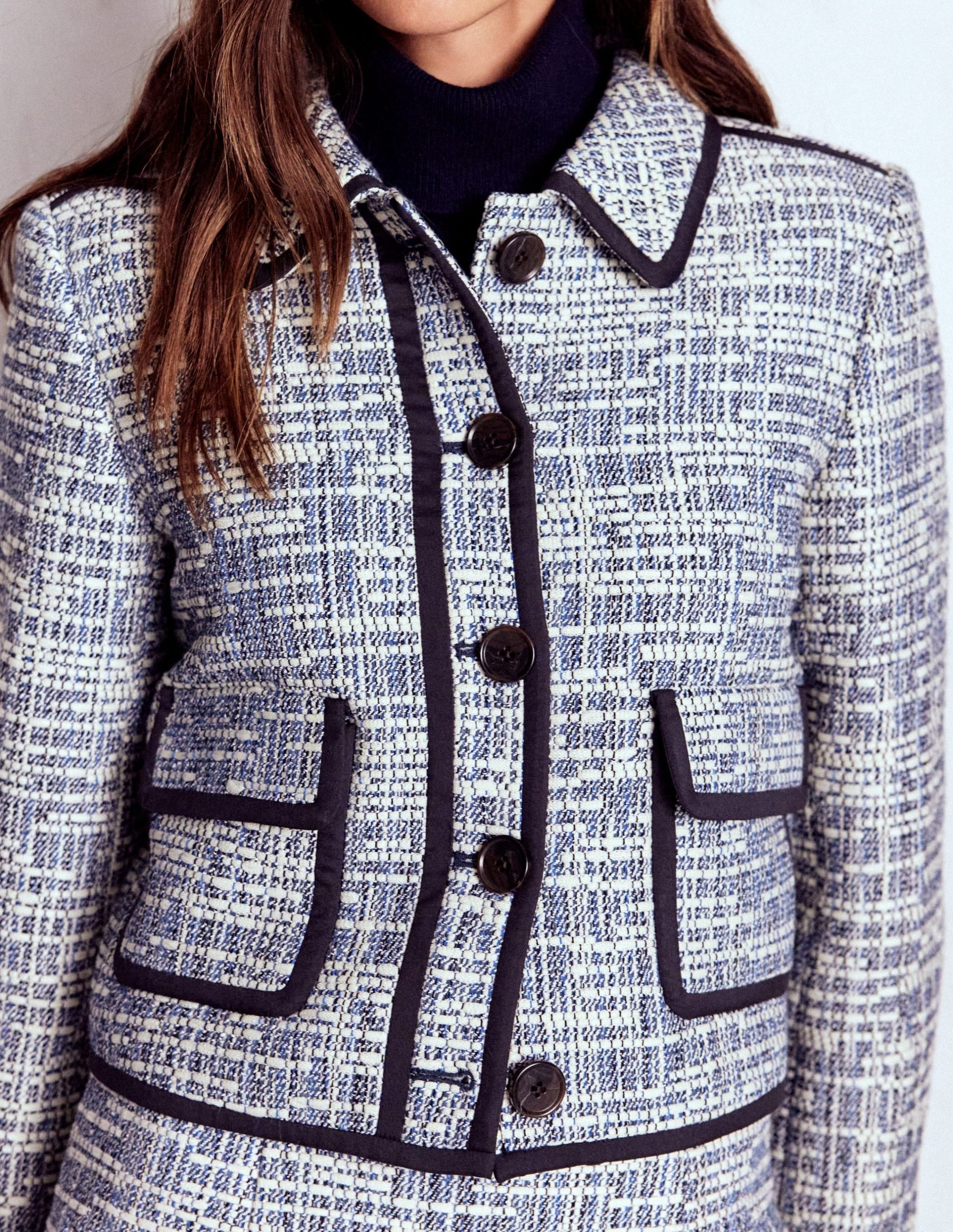 Lisburn Patch Pocket Jacket-Navy Texture - Image 2