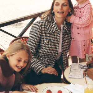 Button Up textured Jacket-CAMEL AND PINK TEXTURE